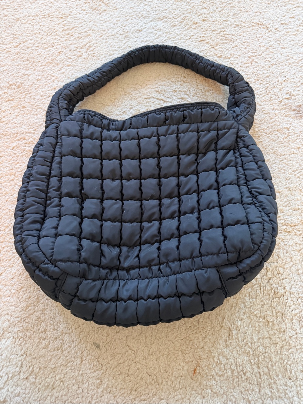 wild fable Black Quilted Puffer Shoulder Bag